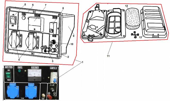 12 ВОЗДУШНЫЙ ФИЛЬТР ГЕНЕРАТОР CHAMPION LPG2500