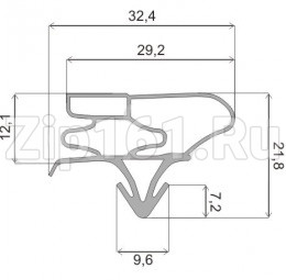 Уплотнитель холодильника 570x730мм Профиль LG